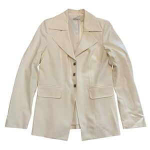 Melanie Lyne Cream Stretch Tailored Blazer - Size 6